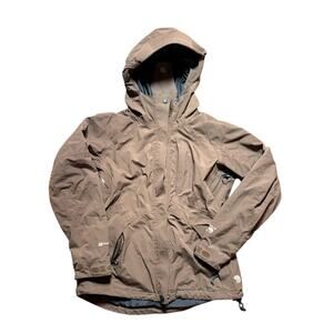 Mountain Hardwear Chocolate Brown Shell Jacket – Men’s M Waterproof Hiking Layer